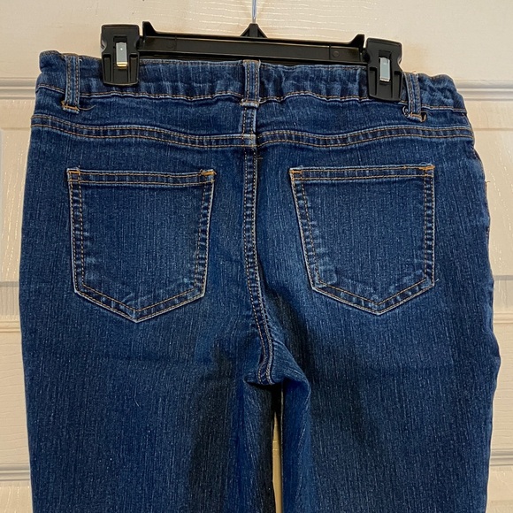 Faded Glory Girl’s Size 14 midrise bootcut stretch blue jeans adjustable waist - Picture 9 of 15